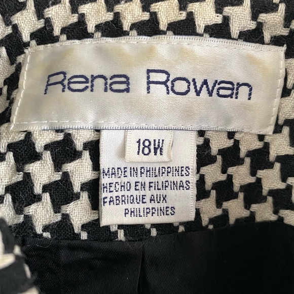 Women’s Rena Rowan black and white checked 18W jacket - Picture 4 of 6